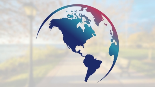 logo graphic overlaying a park background